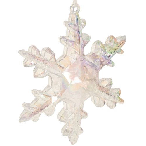 Prodotto Fiocchi di neve decorativi, decorazione invernale, iridescenti, Ø14–15cm, 2 pezzi