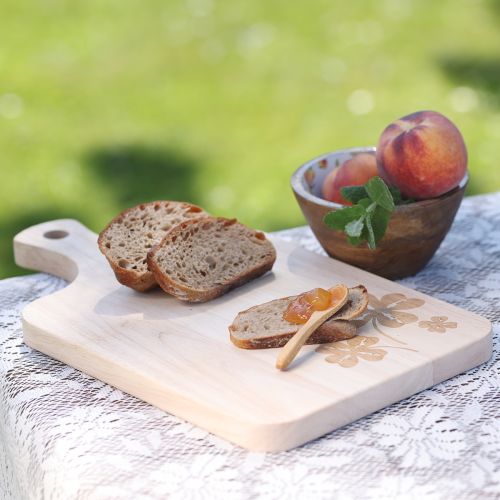 Prodotto Tagliere decorativo con foglie di trifoglio, legno di mango, 38×22cm