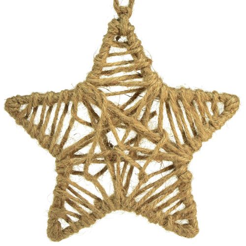 Prodotto Stella decorativa da appendere Stella di iuta naturale Ø18cm 4 pz