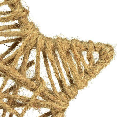 Prodotto Stella decorativa da appendere Stella di iuta naturale Ø18cm 4 pz