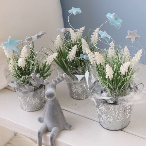 Prodotto Stelle decorative floccate blu Ø4/5cm 40 pezzi