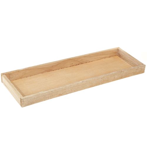 Prodotto Vassoio decorativo vassoio oblungo in legno naturale 42×14×3 cm 3 pz
