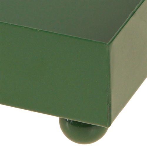 Prodotto Vassoio decorativo quadrato in metallo verde 15×15cm 2 pezzi