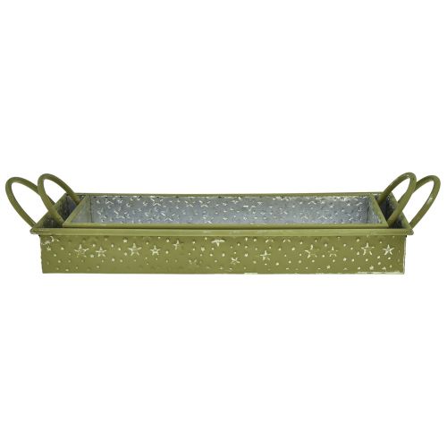 Prodotto Vassoio decorativo Stelle natalizie verdi 49 cm/43 cm set da 2