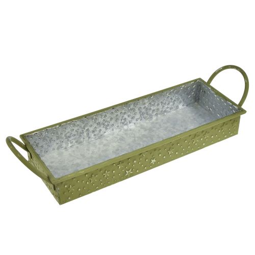 Prodotto Vassoio decorativo Stelle natalizie verdi 49 cm/43 cm set da 2