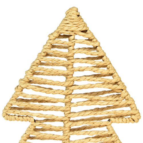 Prodotto Albero di Natale decorativo in rafia di metallo naturale nero 30×11,5×60 cm