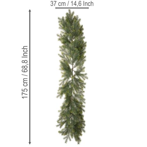 Ghirlanda artificiale di rami di abete per composizioni floreali creative, 175 cm | Floristik24.it