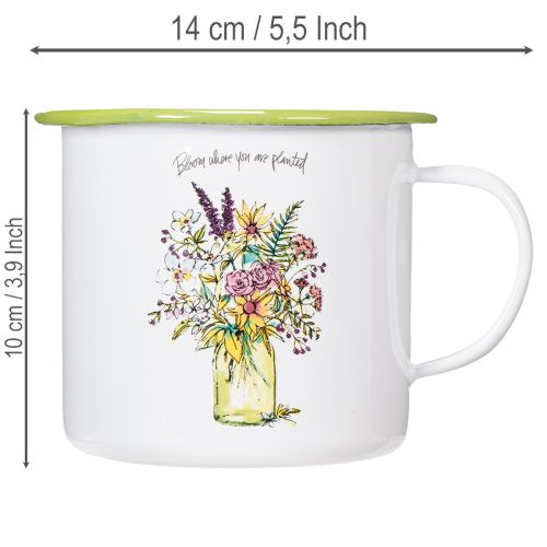 Tazza/vaso decorativo, smaltato, Ø11,5 cm H10 cm | Floristik24.it