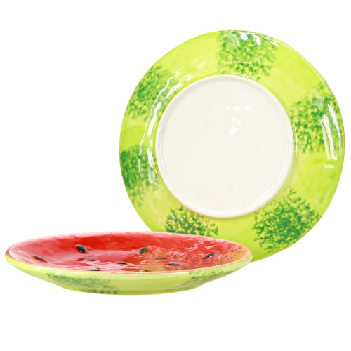 Prodotto Piatto decorativo in ceramica Piatto in ceramica Anguria Ø16cm 2pz