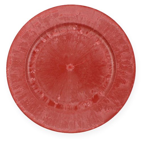 Floristik24 Piatto decorativo rosso Ø 30 cm