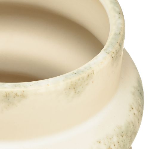 Prodotto Fioriera decorativa per composizioni secche crema grigio-verde 16×16 cm