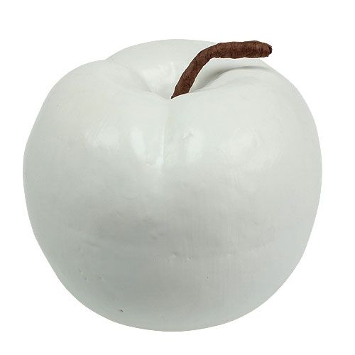 Floristik24 Deco di frutta artificiale bianco mela 18 cm