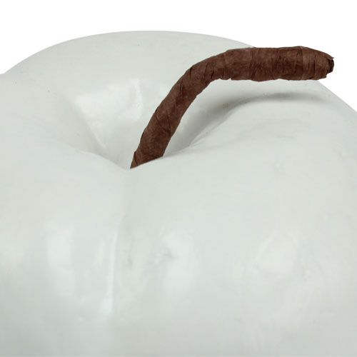 Floristik24 Deco di frutta artificiale bianco mela 18 cm