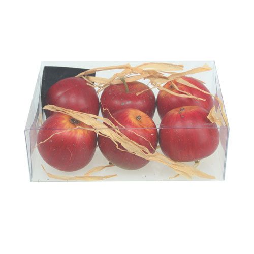 Floristik24 Mele decorative 4 cm rosso scuro 6 pezzi