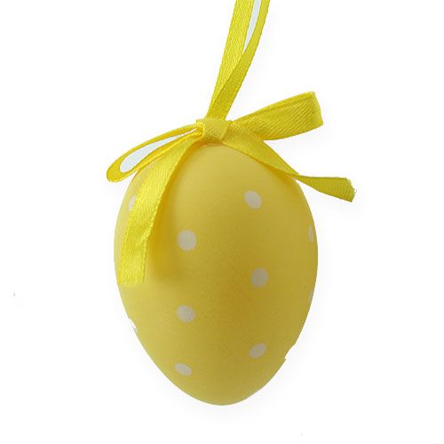 Prodotto Uova di Pasqua decorative gialle, bianche assortite 6.5cm 12p