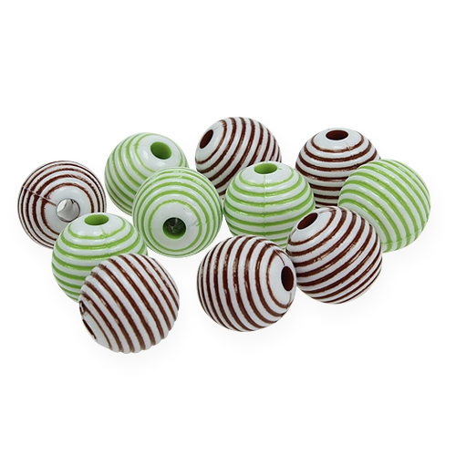 Floristik24 Deco-Pearls Green, Brown Ø2cm 53pcs