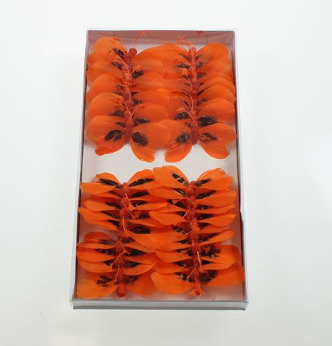 Floristik24 Farfalle decorative sul filo Arancione 9cm 36 pezzi