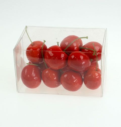 Floristik24 Ciliegie decorative rosse 3 cm 12 pezzi