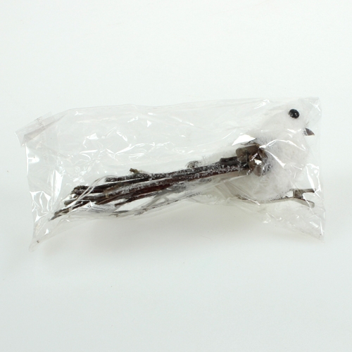 Floristik24 Uccello delle nevi 14 cm con clip