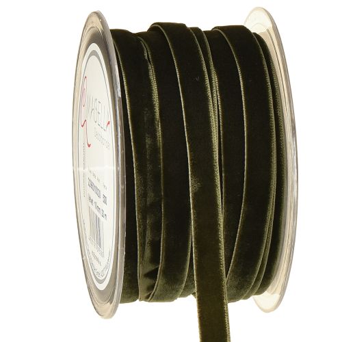 Nastri decorativi in velluto verde scuro 10mm 20m