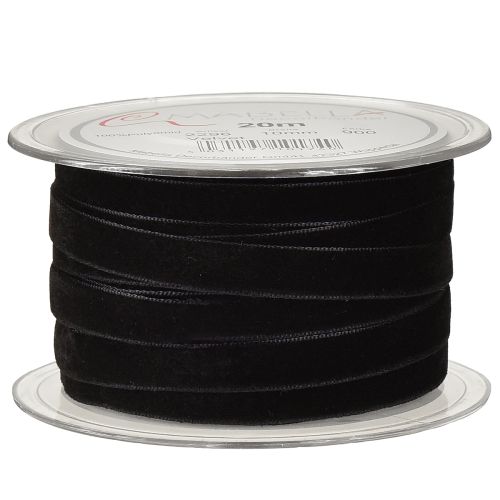 Prodotto Nastro di velluto nastro decorativo velluto nero 10mm 20m