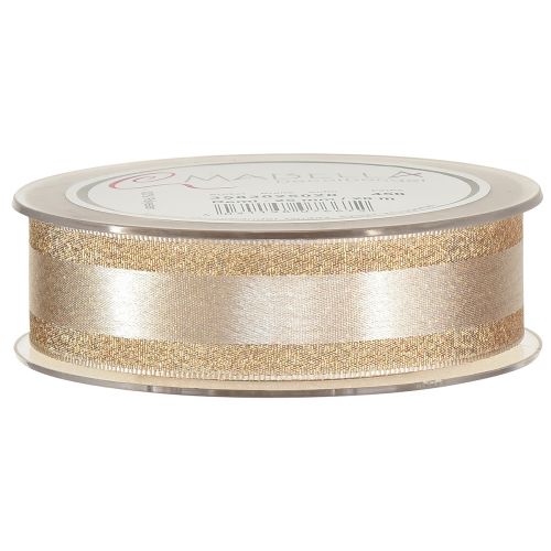 Prodotto Nastro decorativo oro con glitter e strisce regalo nastro 25 mm 20 m
