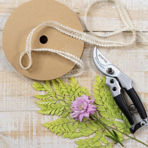 Prodotto Nastro decorativo in juta, nastro regalo naturale, bianco crema, 15 mm x 15 m