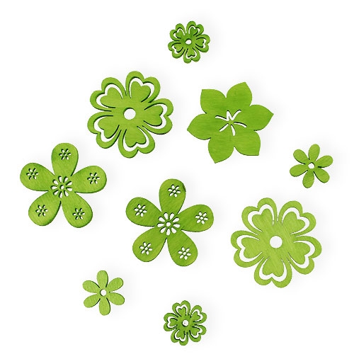 Floristik24 Fiori decorativi verdi Ø2cm - Ø4cm 96p