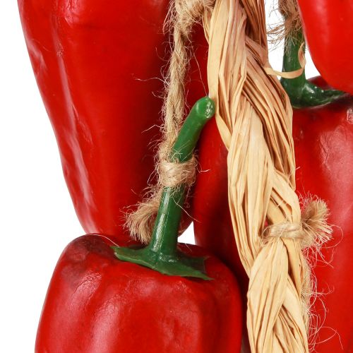 Prodotto Appendino decorativo rosso pepe su filo naturale estivo L60 cm