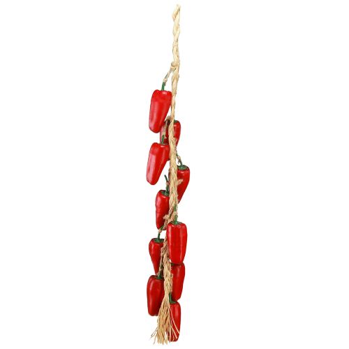 Prodotto Appendino decorativo rosso pepe su filo naturale estivo L60 cm