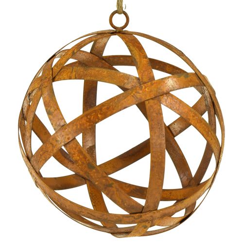 Prodotto Sfera decorativa in metallo ruggine per decorare vintage Ø20cm
