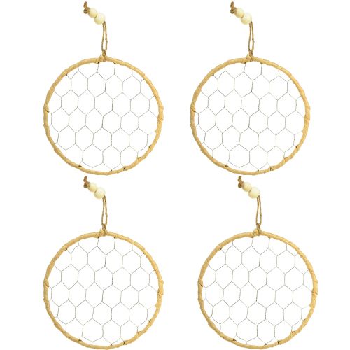 Prodotto Anello decorativo in rafia metallica per appendere Ø20cm 4pz