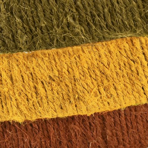Prodotto Anello decorativo anello di iuta giallo ocra marrone 4 cm Ø30 cm 3 pezzi