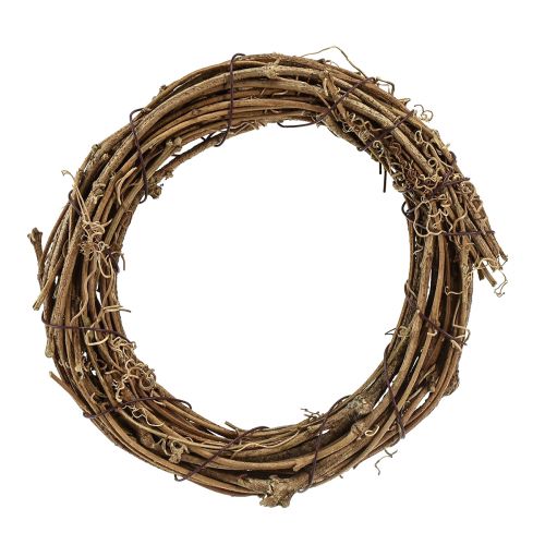 Prodotto Anello decorativo mini ghirlanda di vite naturale Ø15cm 6 pezzi
