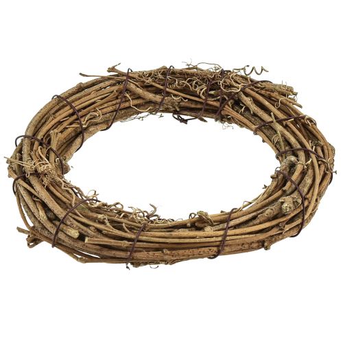 Prodotto Anello decorativo mini ghirlanda di vite naturale Ø15cm 6 pezzi