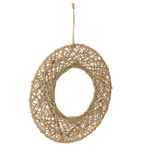 Floristik24 Anelli decorativi in juta, stile naturale, decorazione da appendere, stile boho, Ø38cm, 2 pezzi, anelli in metallo, decorazione da parete, decorazione per finestre