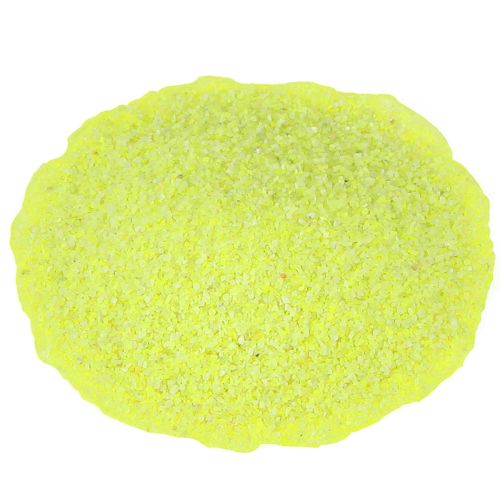 Floristik24 Sabbia decorativa gialla neon sabbia colorata 0,5 mm sabbia giallo neon 1 kg