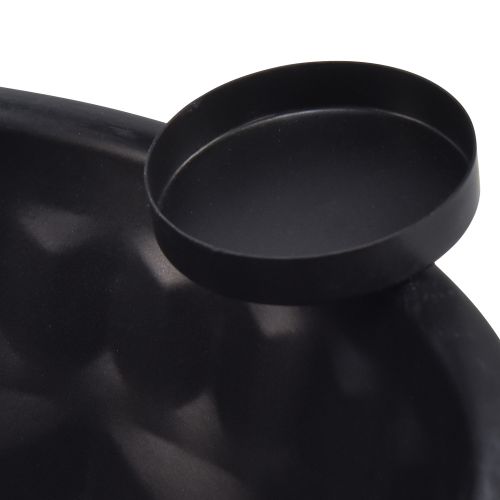 Prodotto Ciotola decorativa in metallo nero – Design Gugelhupf, 26 cm – Elegante portacandela per un ambiente accogliente