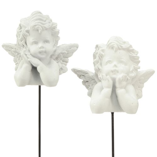 Prodotto Spina decorativa figure di angeli decorazione tomba bianca H5cm 6 pz