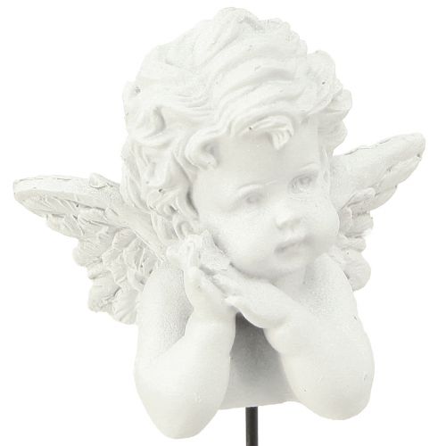 Floristik24 Spina decorativa figure di angeli decorazione tomba bianca H5cm 6 pz