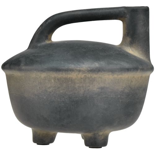 Prodotto Vaso decorativo brocca in ceramica aspetto antico beige antracite 18 cm
