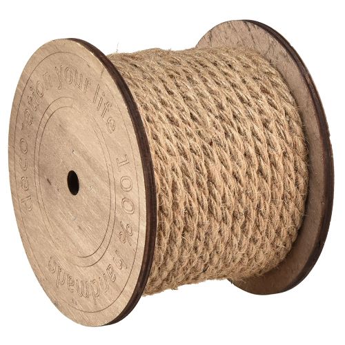 Prodotto Cordone di iuta spesso su cordone decorativo in bobina di legno Ø6mm 18m