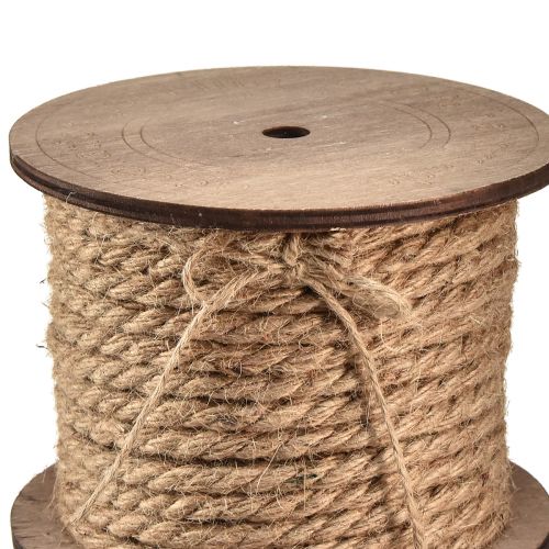 Prodotto Cordone di iuta spesso su cordone decorativo in bobina di legno Ø6mm 18m