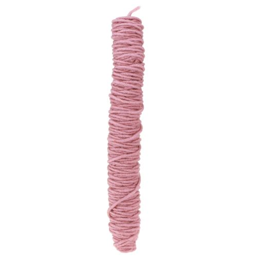 Floristik24 Cordino in feltro con stoppino rosa antico 55 m