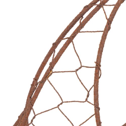 Cestino in filo metallico, fioriera in metallo, decorazione primaverile, cestino pasquale, marrone, finitura ruggine, H34cm L30cm | Floristik24.it