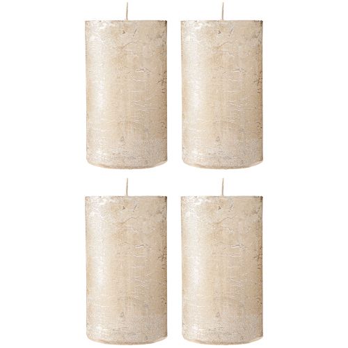 Prodotto Candele tinta unita platino 70x120mm 4 pz