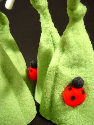 Floristik24 Scalda uova in feltro fiori 16cm 4 pezzi