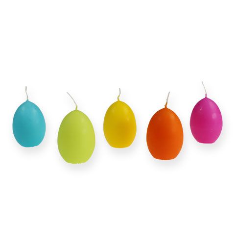 Easter Candela uovo 6cm multicolore assortito 12 pezzi | Floristik24.it