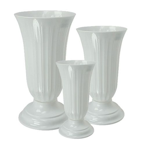 Vaso di regolazione Lilia bianco Ø16 - vaso da terra 28 cm 1 pz