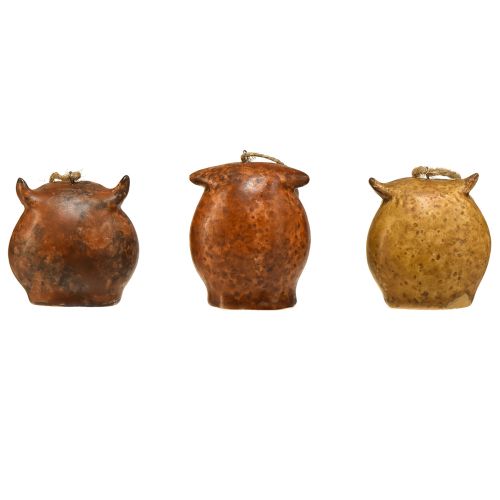 Prodotto Adorabili pendenti con gufo - Toni marroni rustici, 5,6 cm - Decorazione perfetta per l&#39;autunno e il Natale - Confezione da 3